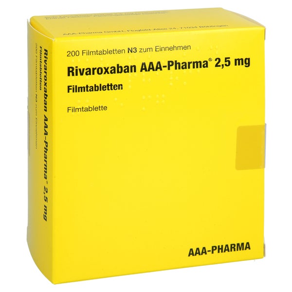 Rivaroxaban Aaa-pharma 2,5 Mg Filmtabletten 200 St