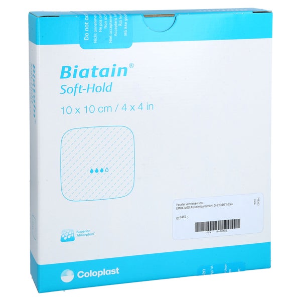 Biatain Schaumverband 10x10 Cm Sanft Haftend 5 St