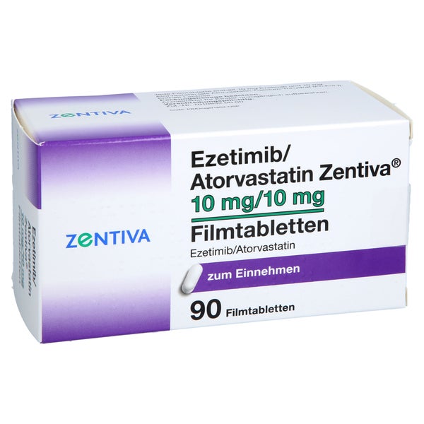 Ezetimib/atorvastatin Zentiva 10 Mg/10 Mg Filmtab. 90 St
