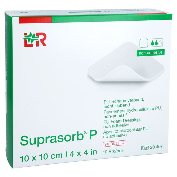 Suprasorb P Pu-schaumv.nicht Klebend 10x10 Cm 10 St