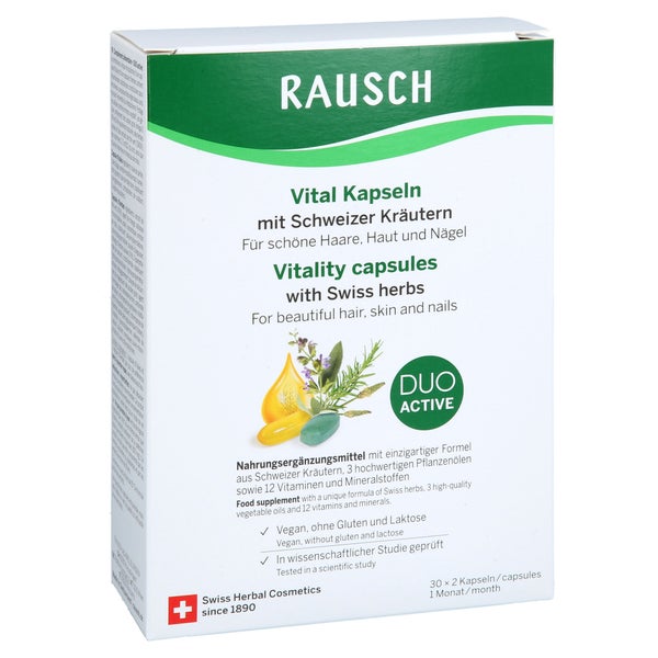 Rausch Vital Kapseln M.schweizer Kräuter 1 Monat 30X2 St