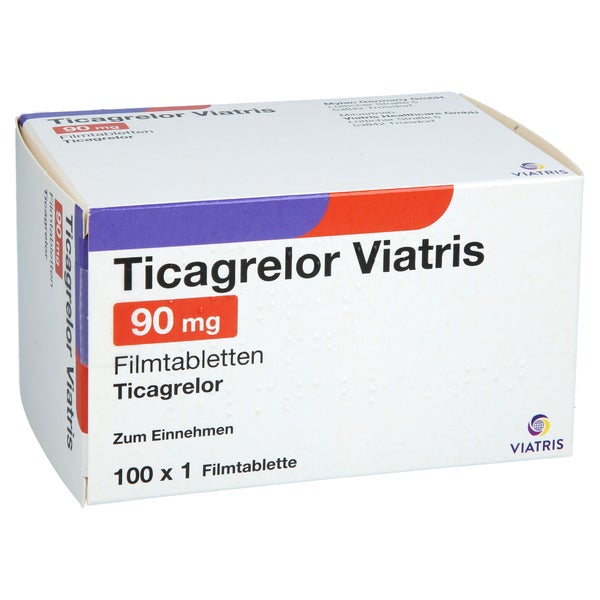 Ticagrelor Viatris 90 Mg Filmtabletten 100 St