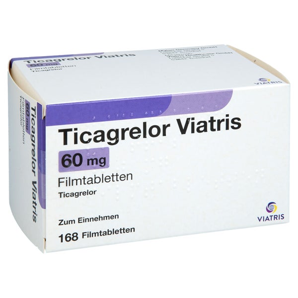 Ticagrelor Viatris 60 Mg Filmtabletten 168 St