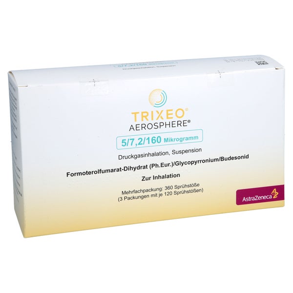 Trixeo Aerosphere 5/7,2/160µg Druckgasinh.120ed 3 St