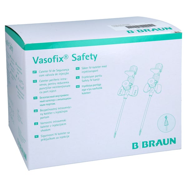 Vasofix Safety Kanüle 22 G 0,9x25 Mm Blau 50 St
