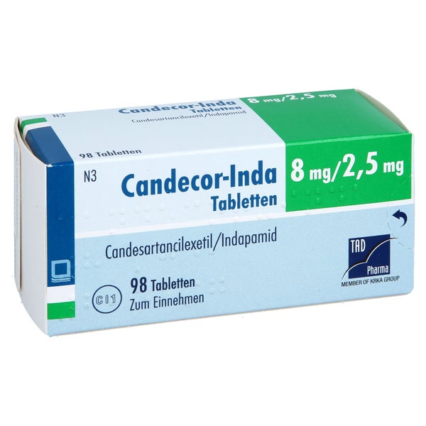 Candecor-inda 8 Mg/2,5 Mg Tabletten 98 St