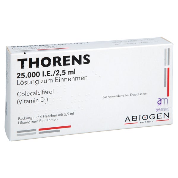 Thorens 25.000 I.e./2,5 Ml Lsg.z.einn. Ed-flasche 4 St