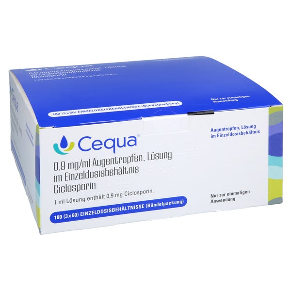 Cequa 0,9 Mg/ml Augentropfen Lsg.i.einzeldosisbeh. 180 St