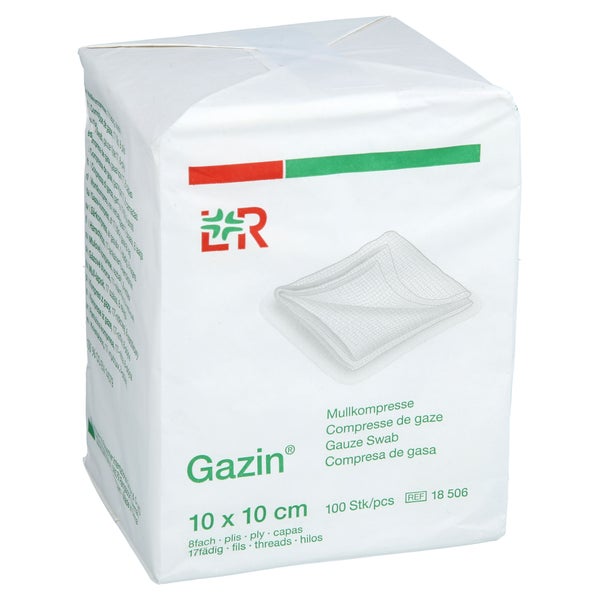 Gazin Mullkomp.10x10 Cm Unsteril 8fach Op 100 St