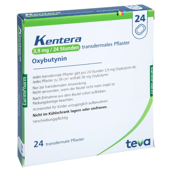 Kentera 3.9 Mg/ 24 Stunden Transdermale Pflaster 24 St