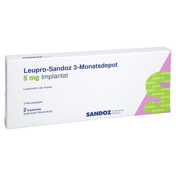 Leupro-sandoz 3-mon.-depot 5 Mg Implant.i.e.f.-sp. 2 St
