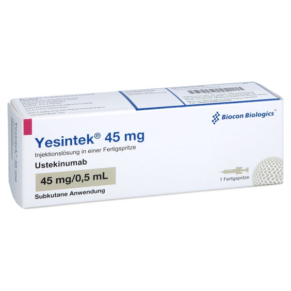 Yesintek 45 Mg Injektionslösung I.e.fertigspr. 1 St