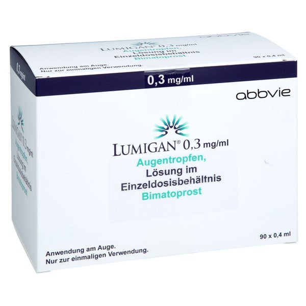 Lumigan 0,3 Mg/ml Augentropfen Im Einzeldosisbeh. 90X0,4 ml