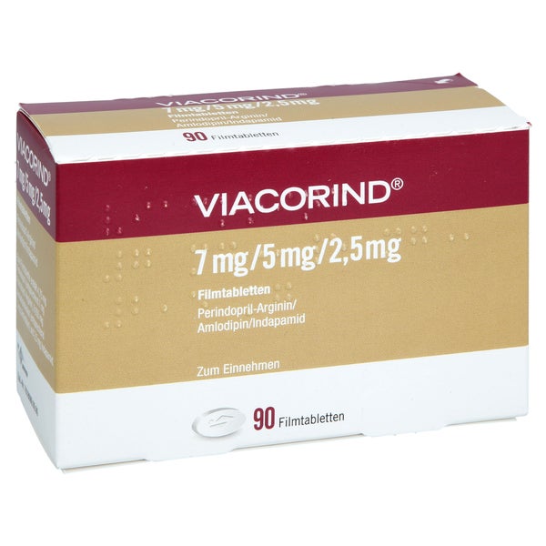Viacorind 7 Mg/5 Mg/2,5 Mg Filmtabletten 90 St