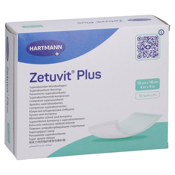Zetuvit Plus Extrastarke Saugkompr.steril 10x10 Cm 10 St