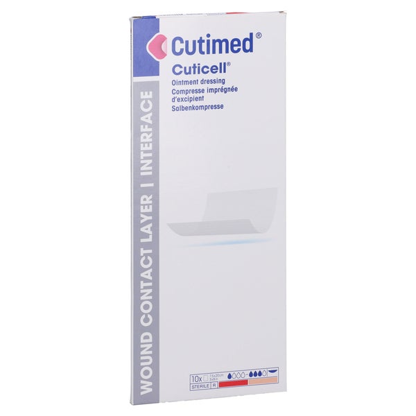 Cutimed Cuticell Salbenkompresse 7,5x20 Cm 10 St