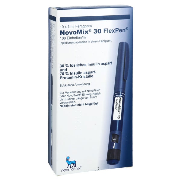 Novomix 30 Flexpen 100 E/ml Inj.-susp.fertigpen 10X3 ml