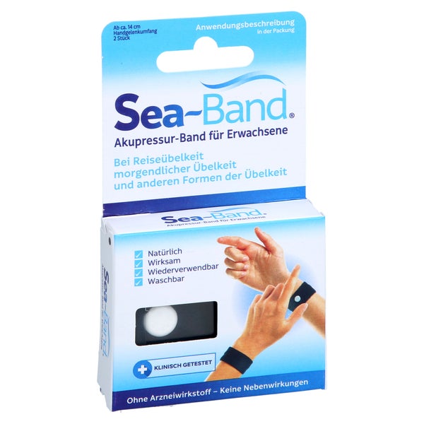 Sea-band Akupressur-band F. Erwachsene Black 2 St