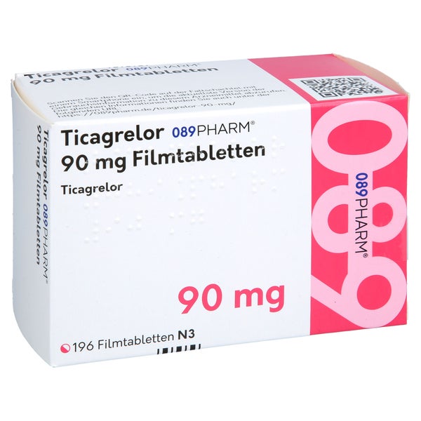 Ticagrelor 089pharm 90 Mg Filmtabletten 196 St
