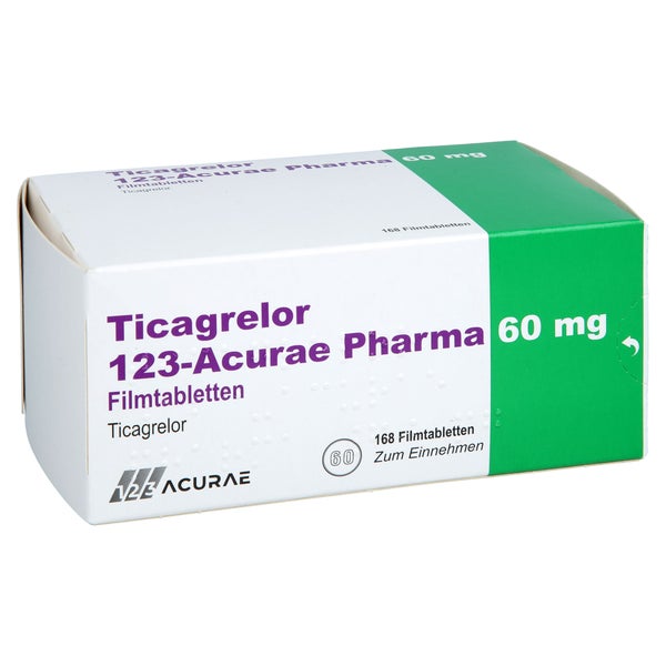 Ticagrelor 123-acurae Pharma 60 Mg Filmtabletten 168 St