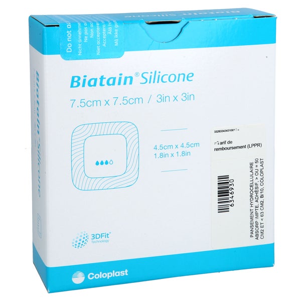 Biatain Silicone Schaumverband 7,5x7,5 Cm 10 St