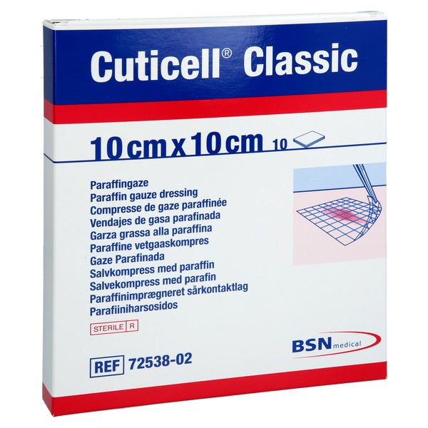 Cuticell Classic Wundgaze 10x10 Cm 10 St
