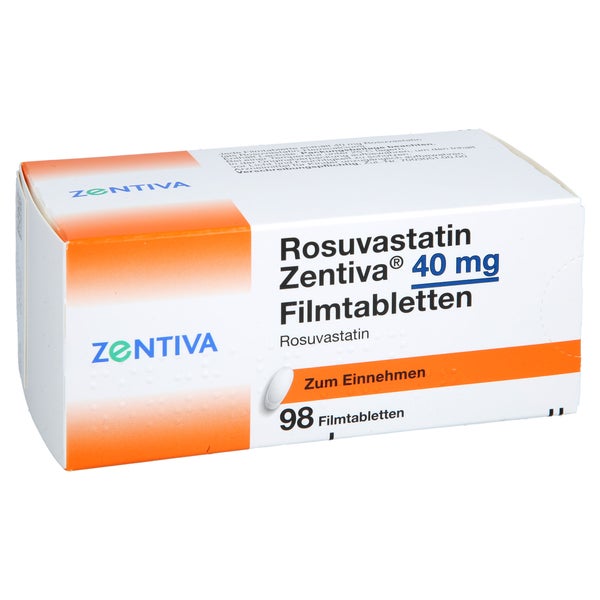 Rosuvastatin Zentiva 40 Mg Filmtabletten 98 St