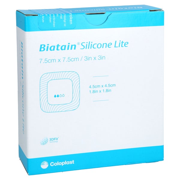 Biatain Silicone Lite Schaumverband 7,5x7,5 Cm 10 St