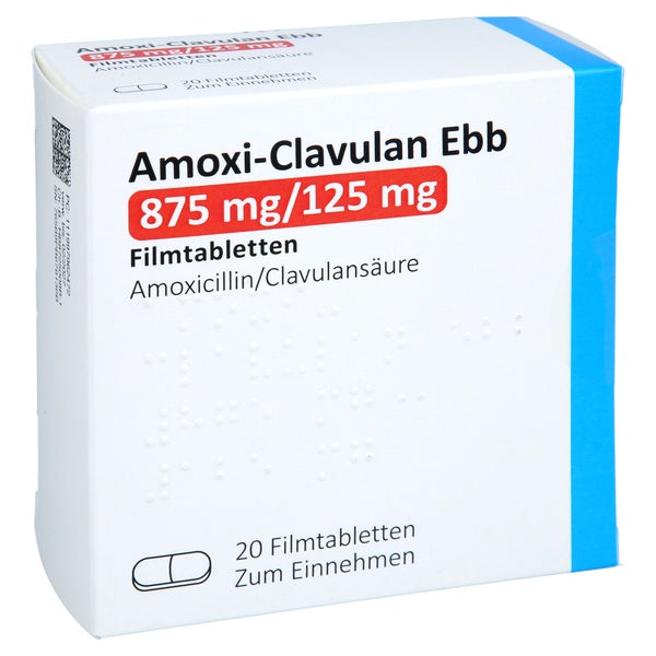 Amoxi-clavulan Ebb 875 Mg/125 Mg Filmtabletten 20 St