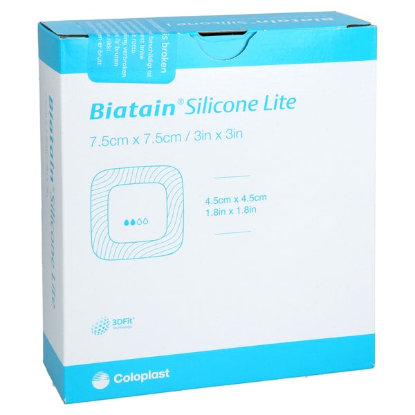 Biatain Silicone Lite Schaumverband 7,5x7,5 Cm 10 St