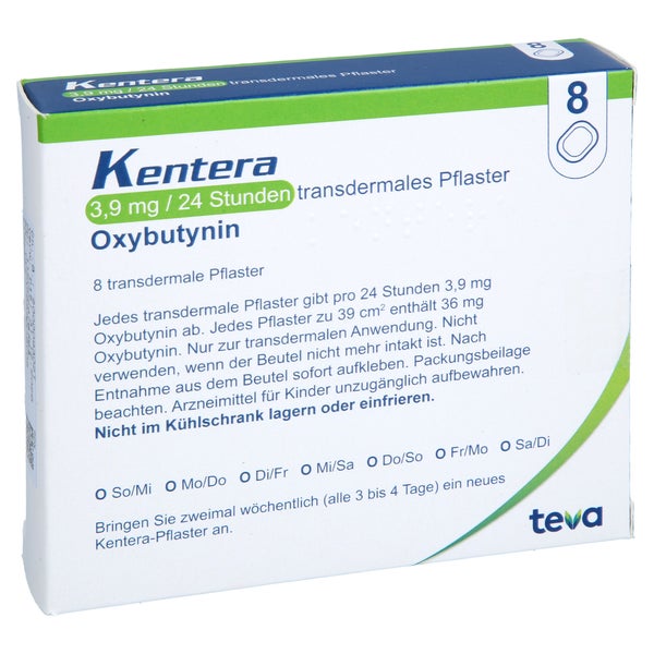 Kentera 3,9 Mg/24 Stunden Transdermale Pflaster 8 St