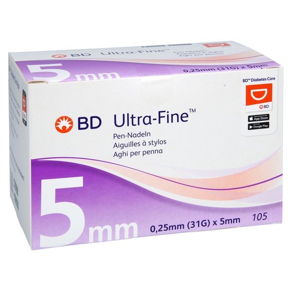 Bd Ultra-fine Pen-nadeln 5 Mm 31 G 0.25 Mm 105 St