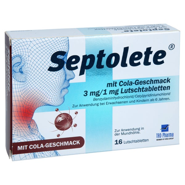 Septolete M.cola-geschmack 3mg/1mg Lutschtabletten 16 St