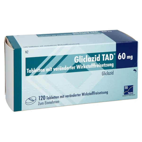 Gliclazid Tad 60 Mg Tab.m.veränd.wirkst.-frs. 120 St