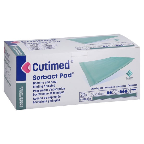 Cutimed Sorbact Pad Kompressen 10x20 Cm 20 St