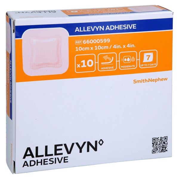 Allevyn Adhesive 10x10 Cm Haftende Wundauflage 10 St