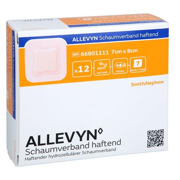 Allevyn Schaumverband 7x8 Cm Haftend 12 St