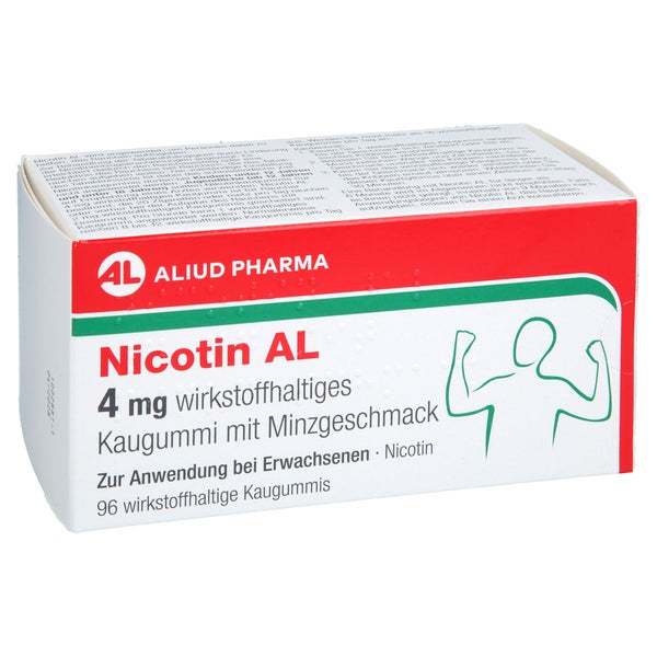 Nicotin Al 4 Mg Wirkstoffh.kaugummi Mit Minzgeschm 96 St