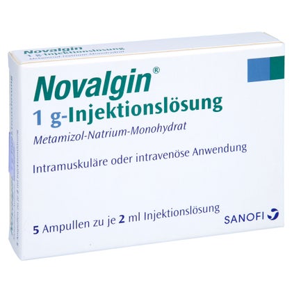 Novalgin 1 G-injektionslösung Ampullen 5X2 ml kaufen mit E-Rezept | medpex