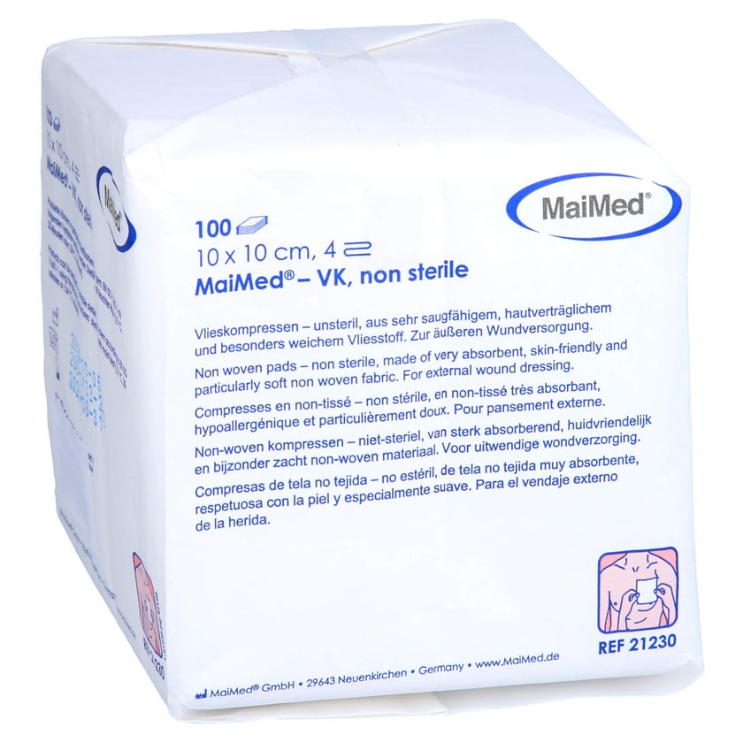 Vliesstoff-kompressen Unsteril 10x10 cm 100 St