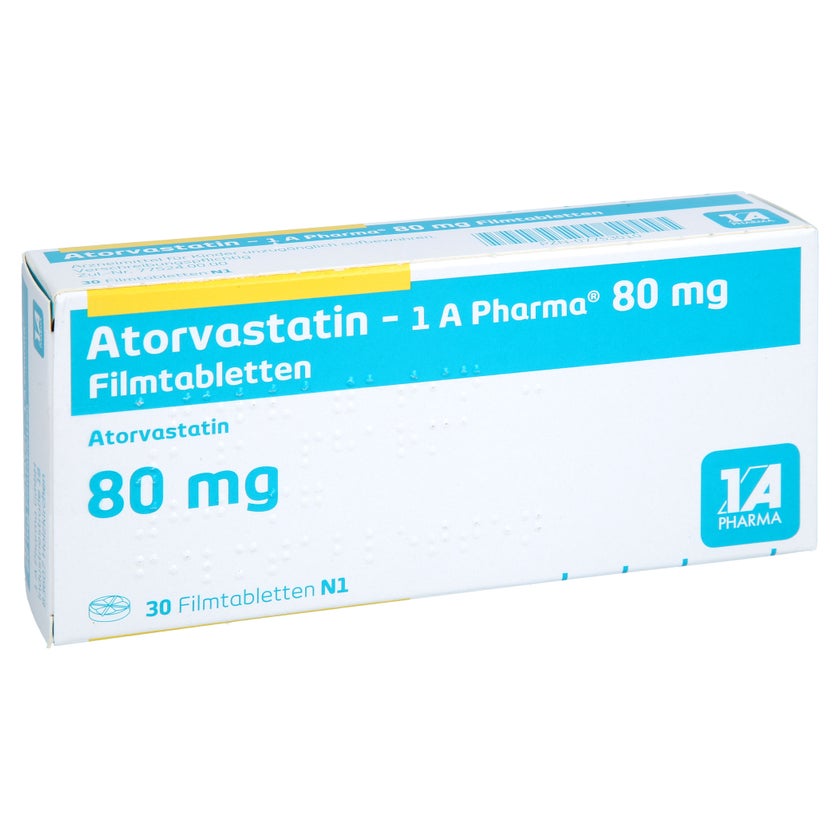 ATORVASTATIN-1A Pharma 80 mg Filmtabletten 30 St