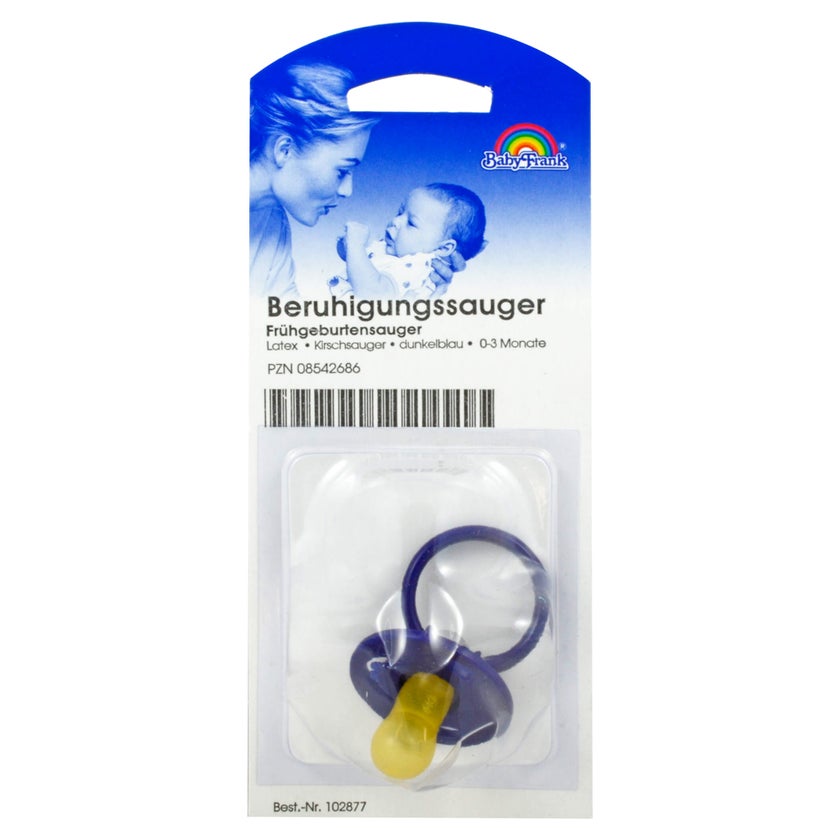 Sauger Kirsche Klein kl.Scheibe dunkelbl 1 St