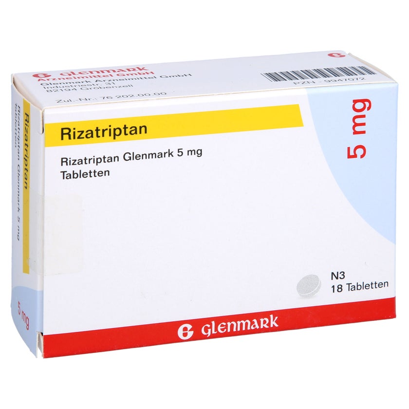 Rizatriptan Glenmark 5 mg Tabletten 18 St