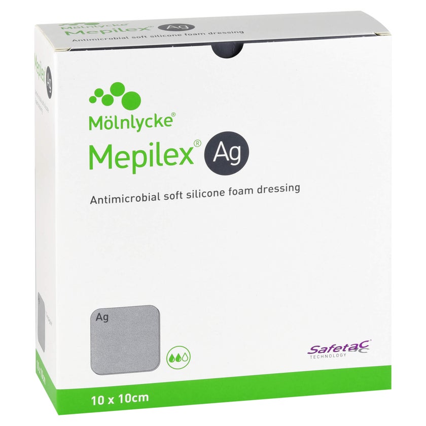 Mepilex Ag Schaumverband 10x10 cm steril 10 St