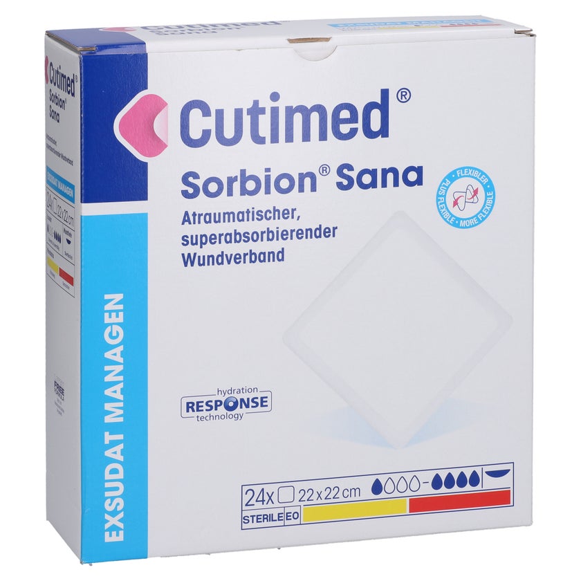 Cutimed Sorbion SANA Wundauflage 22x22 c 24 St