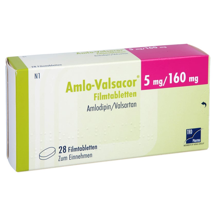 Amlo-valsacor 5 Mg/160 mg Filmtabletten 28 St