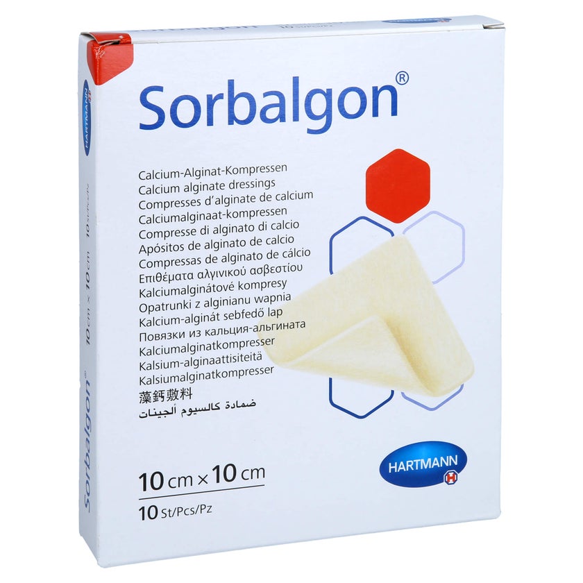 Sorbalgon Kompressen 10x10 cm 10 St