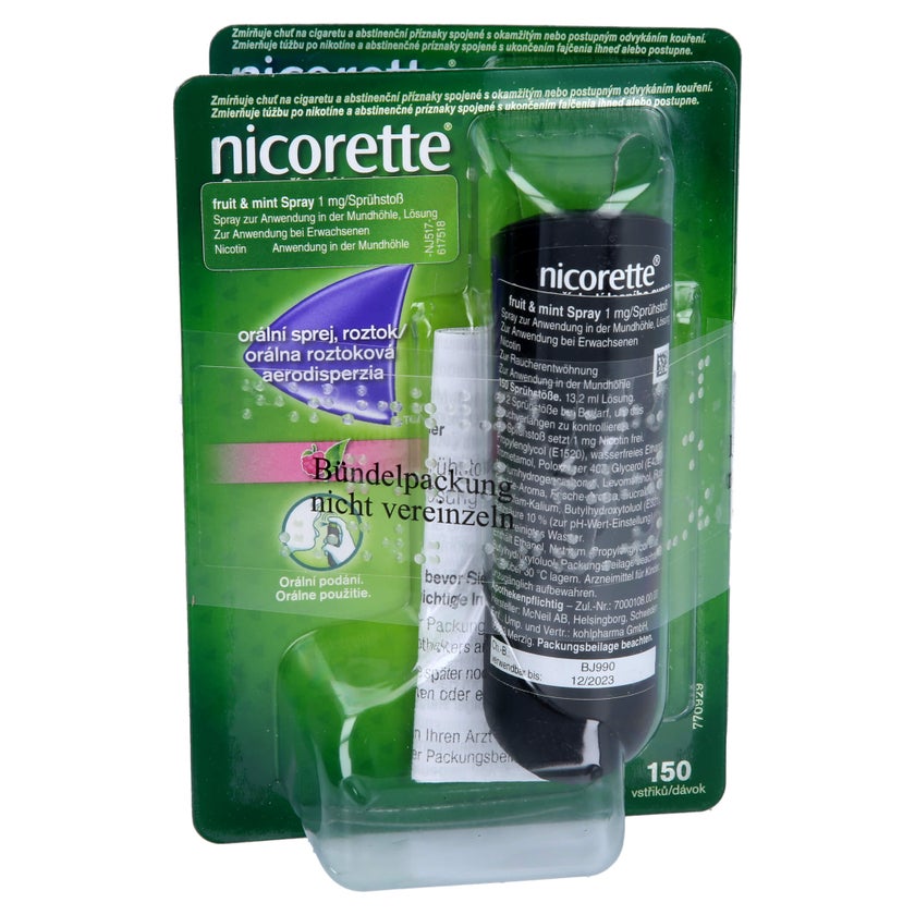 Nicorette Fruit & Mint Spray 1 mg/Sprühs - Reimport 2 St