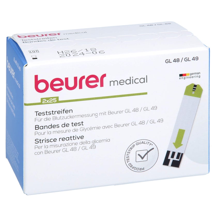 Beurer Gl48/gl49 Blutzucker Teststreifen 50 St