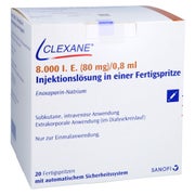 CLEXANE 8.000 I.E. 80mg/0,8ml Fertigspritze 20 St 20 St